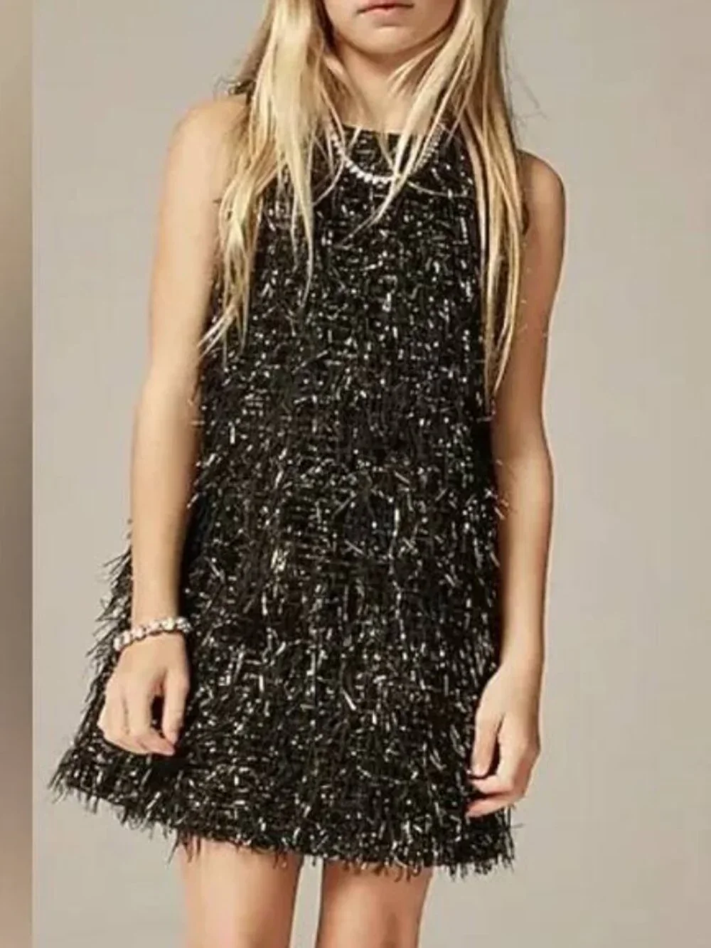 NWT J. crew CREWCUTS Girls' tinsel shift dress SIZE 8
